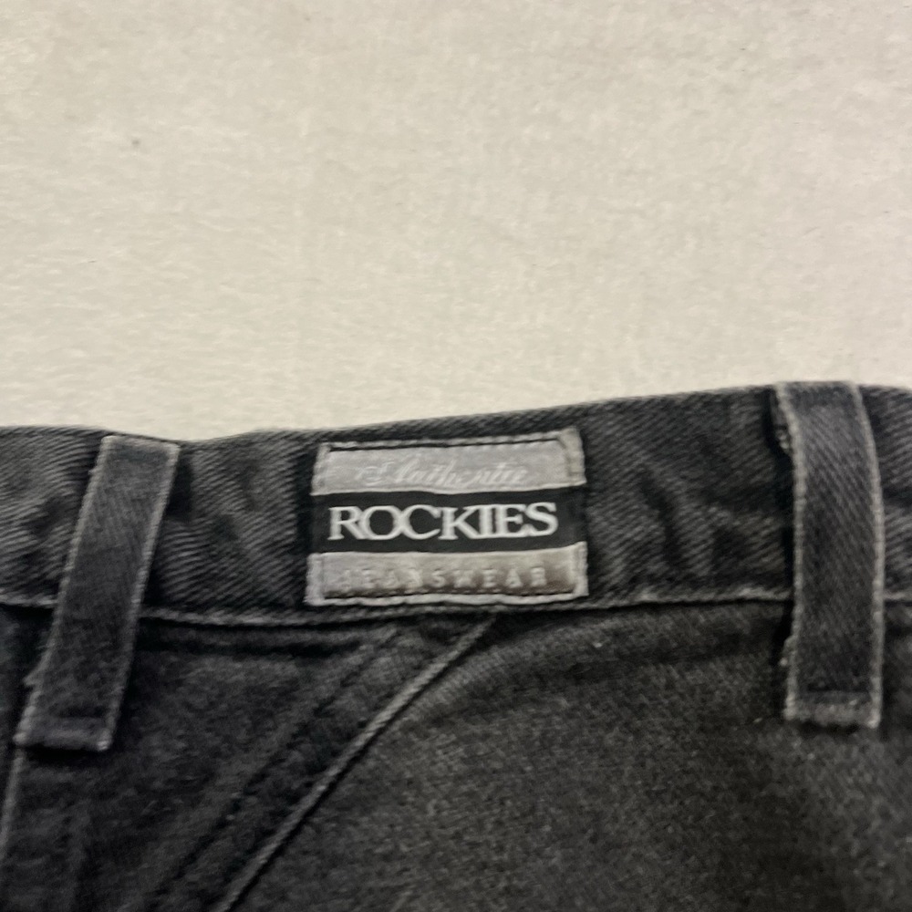 Vintage Rockies Denim Jeans Women's 27/5 Black Denim High Rise Western 430215 - Picture 4 of 9